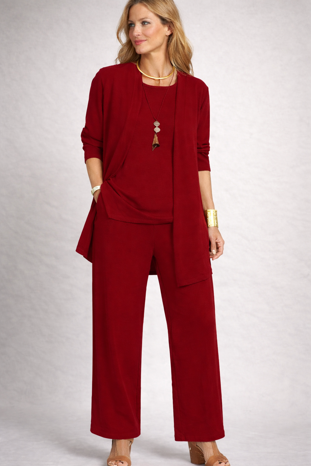 StylebySassy | Women's 3-Piece Set with Cardigan and Wide Pants