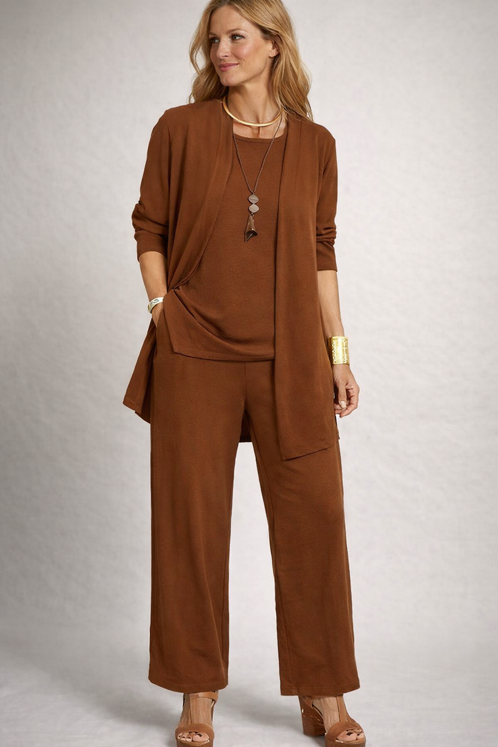 StylebySassy | Women's 3-Piece Set with Cardigan and Wide Pants