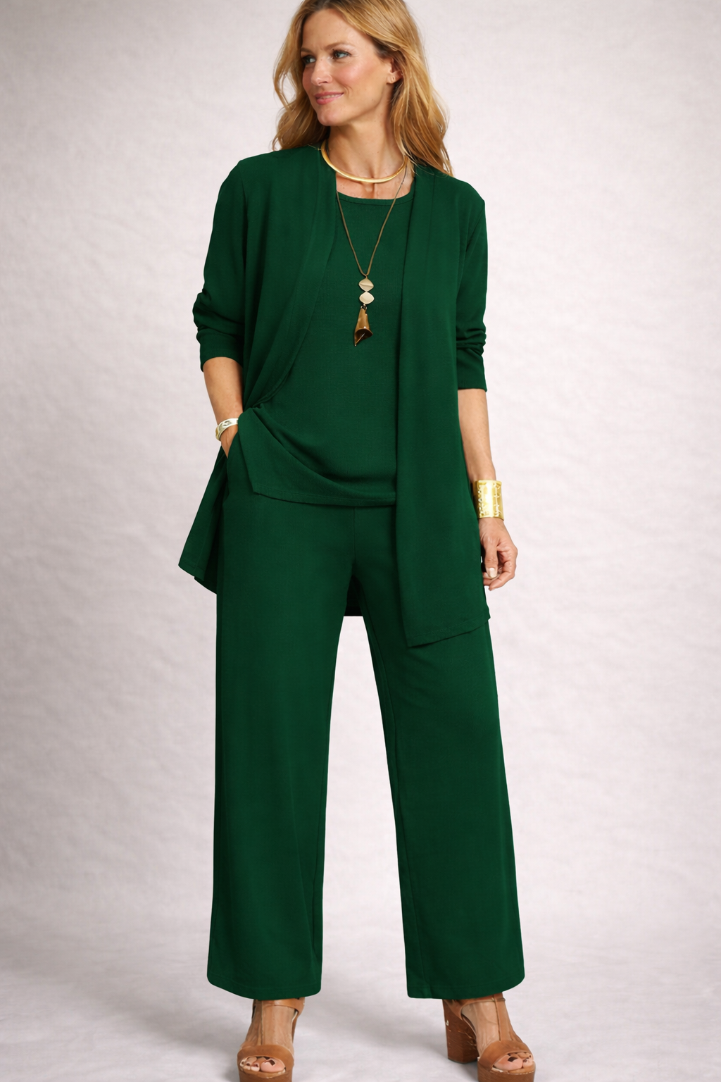 StylebySassy | Women's 3-Piece Set with Cardigan and Wide Pants