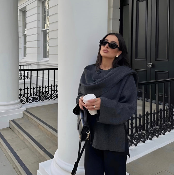 Women's Coat | Long Sleeve Wrap Front