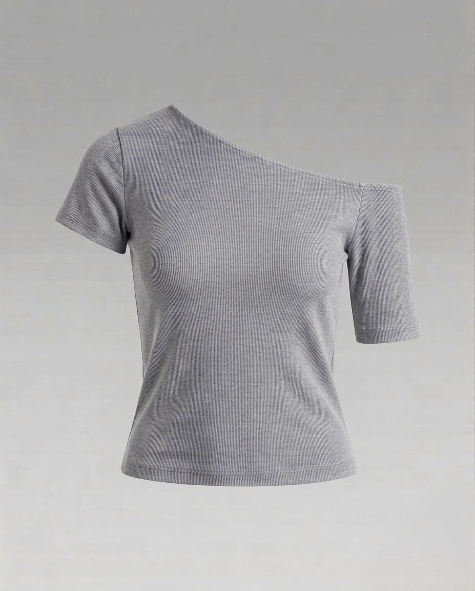Women's Off-Shoulder Jersey Top Asymmetrical