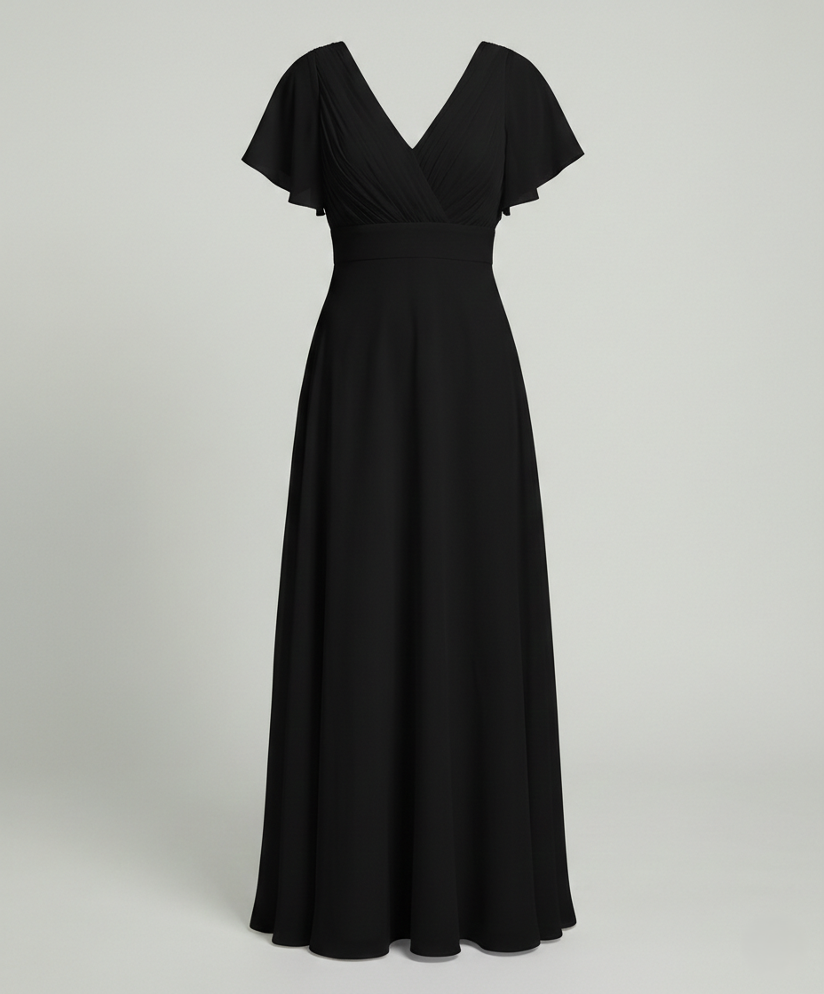 Ladies Max Dress Chiffon elegant pleated