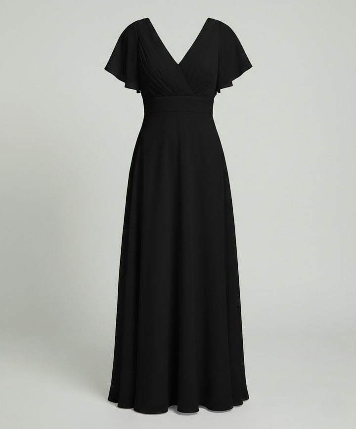 Ladies Max Dress Chiffon elegant pleated