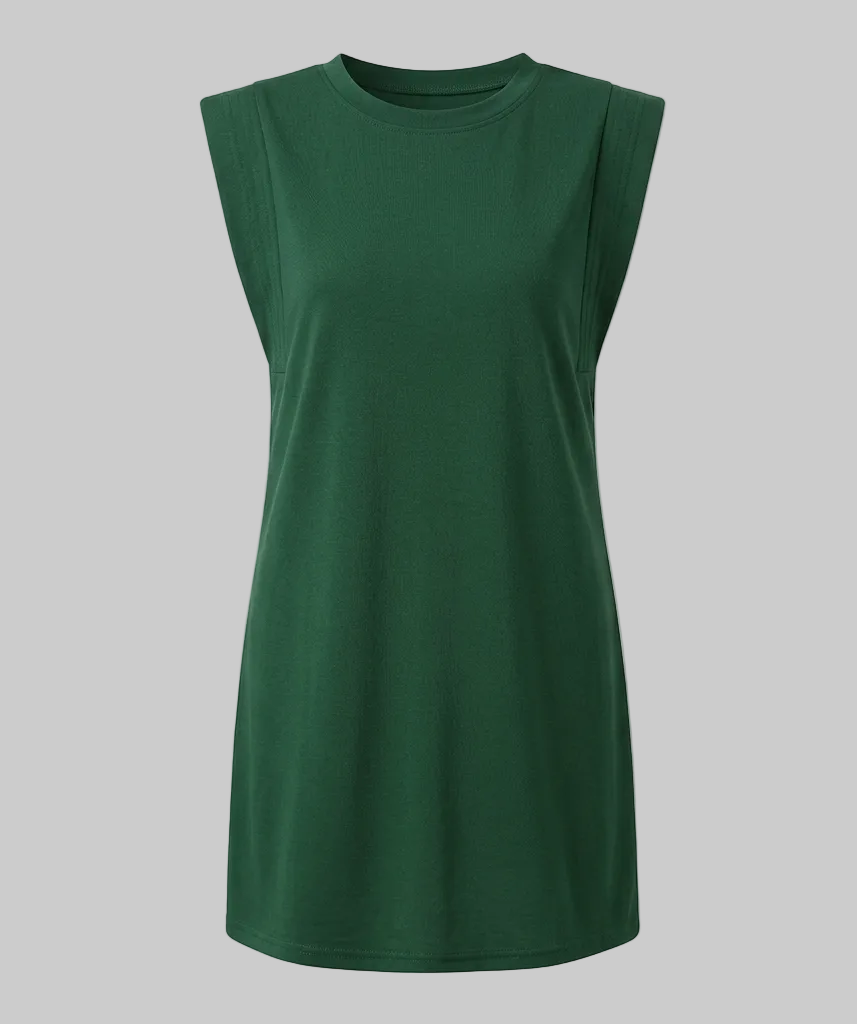Women's Straight Mini Dress Padded Shoulders