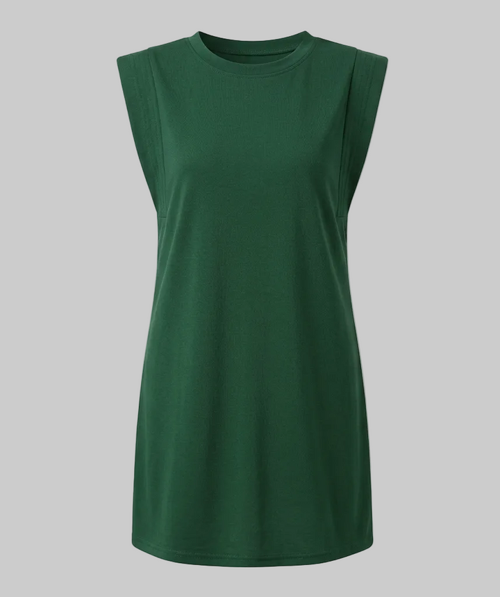 Women's Straight Mini Dress Padded Shoulders