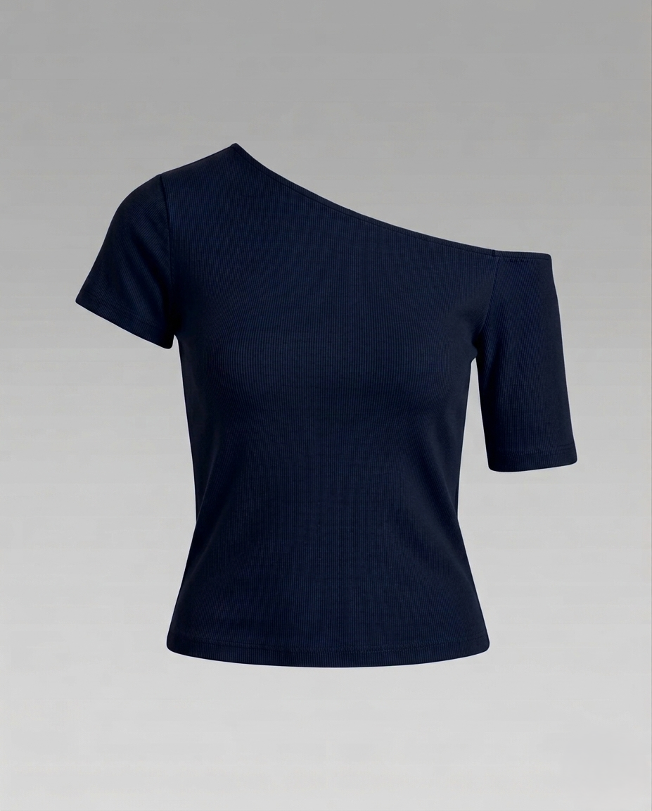 Women's Off-Shoulder Jersey Top Asymmetrical