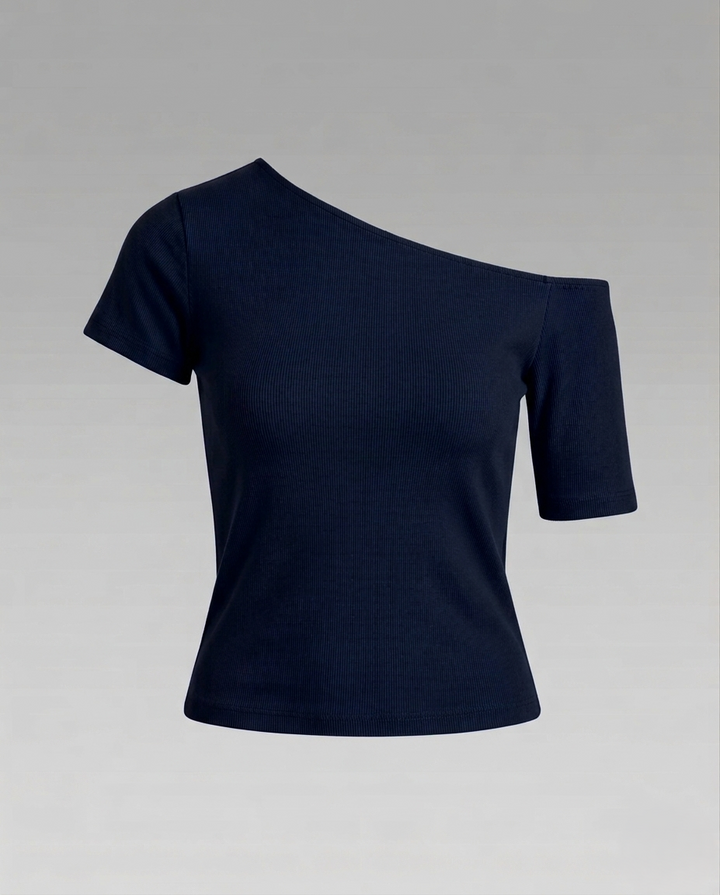 Women's Off-Shoulder Jersey Top Asymmetrical