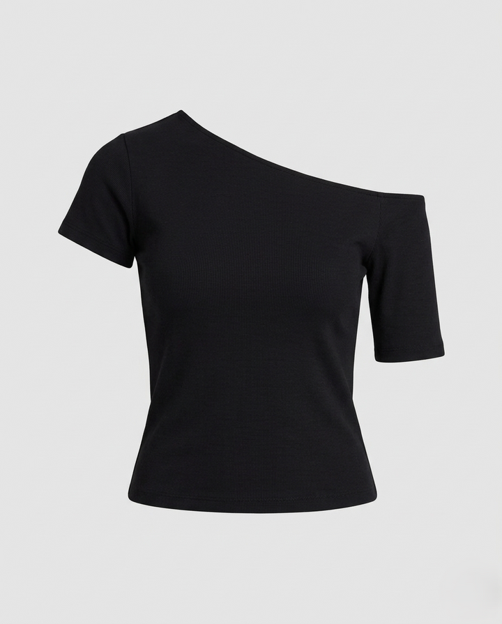 Women's Off-Shoulder Jersey Top Asymmetrical