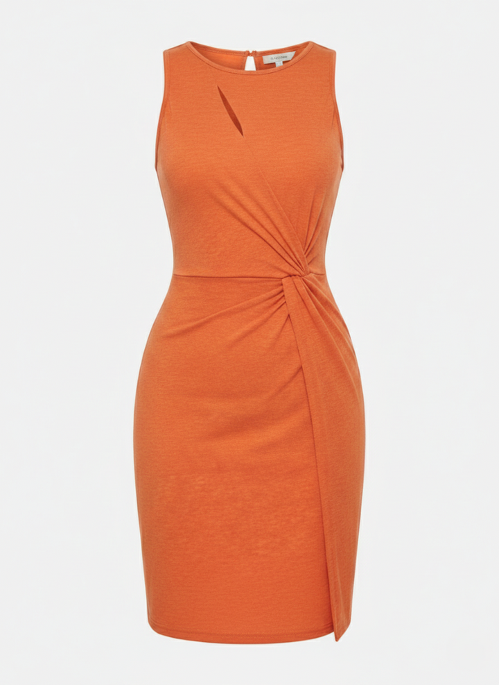 Bodycon dress for women with knot detail
