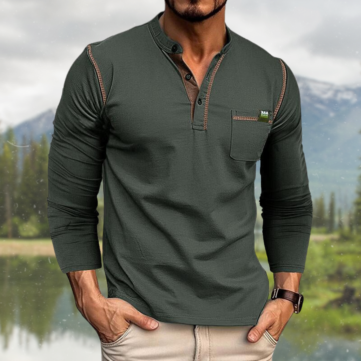StylebySassy | Casual Long-Sleeved Polo Shirt for Men