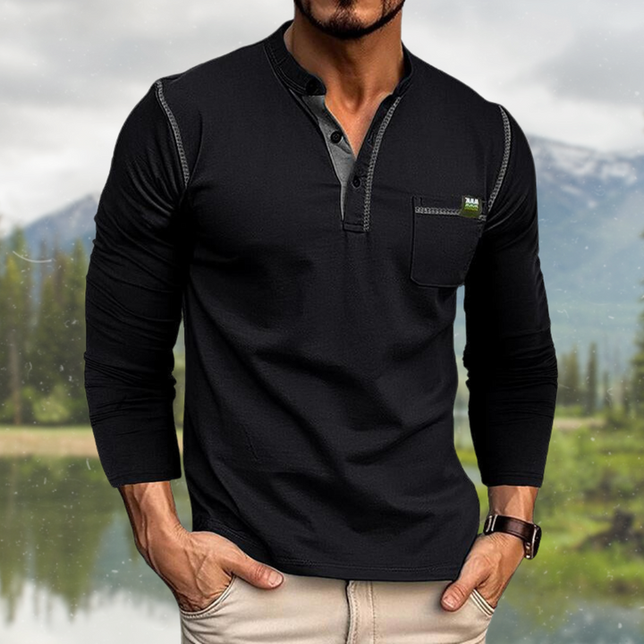 StylebySassy | Casual Long-Sleeved Polo Shirt for Men