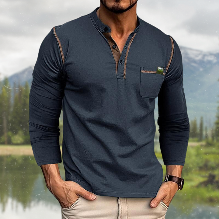 StylebySassy | Casual Long-Sleeved Polo Shirt for Men