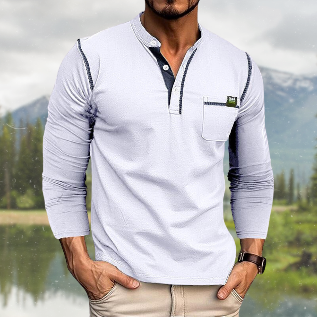 StylebySassy | Casual Long-Sleeved Polo Shirt for Men