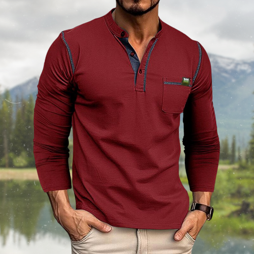 StylebySassy | Casual Long-Sleeved Polo Shirt for Men