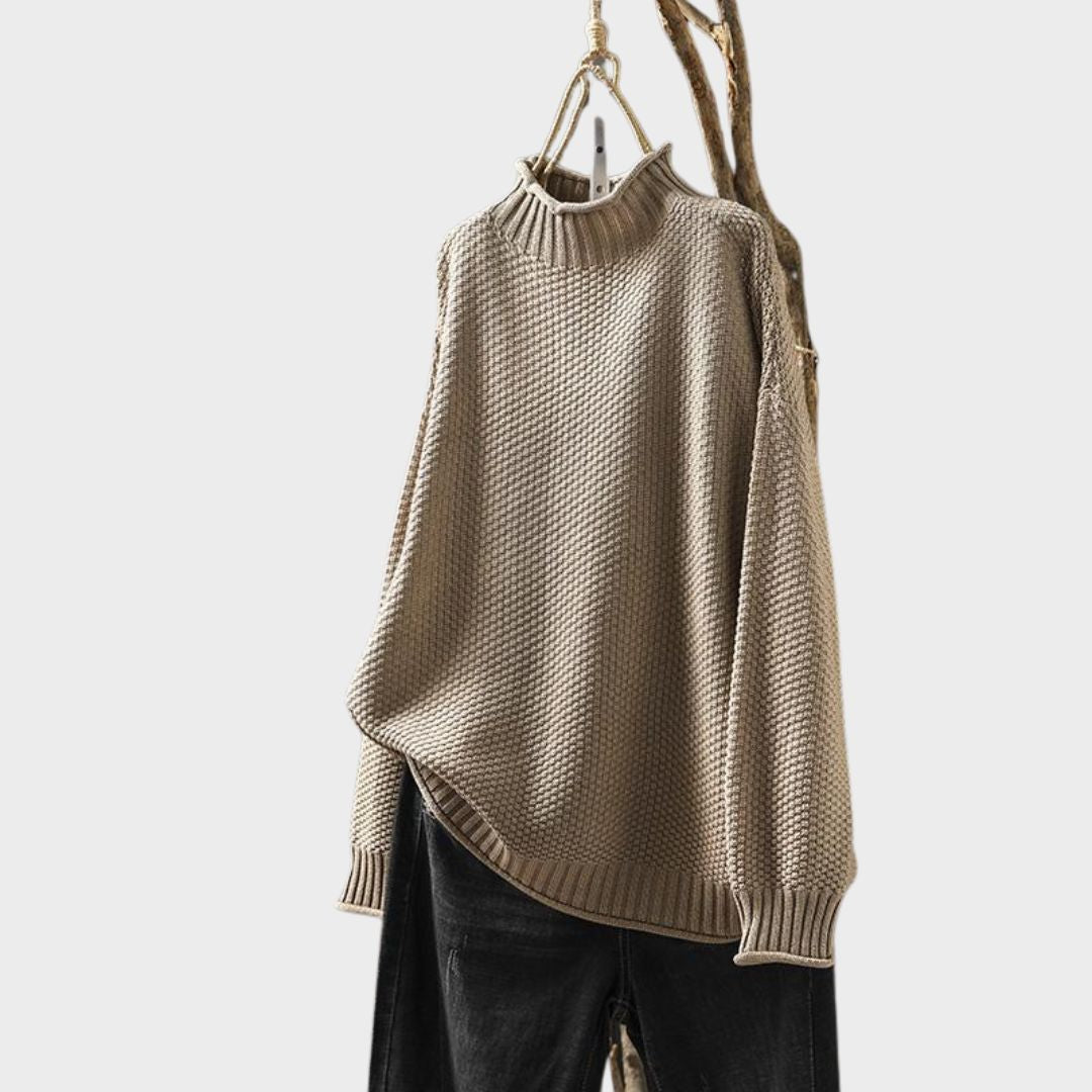 Women's Sweater | Textured Turtleneck Style