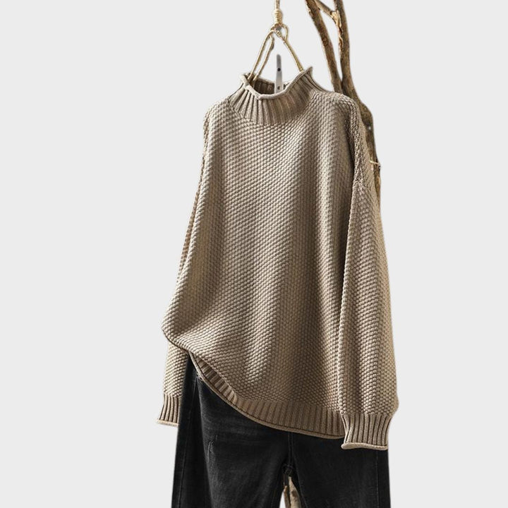 Women's Sweater | Textured Turtleneck Style