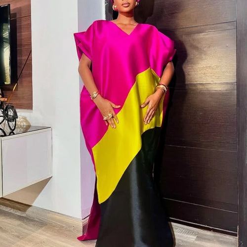 Women asymmetrical kaftan dress with voluminous sleeves StylebySassy