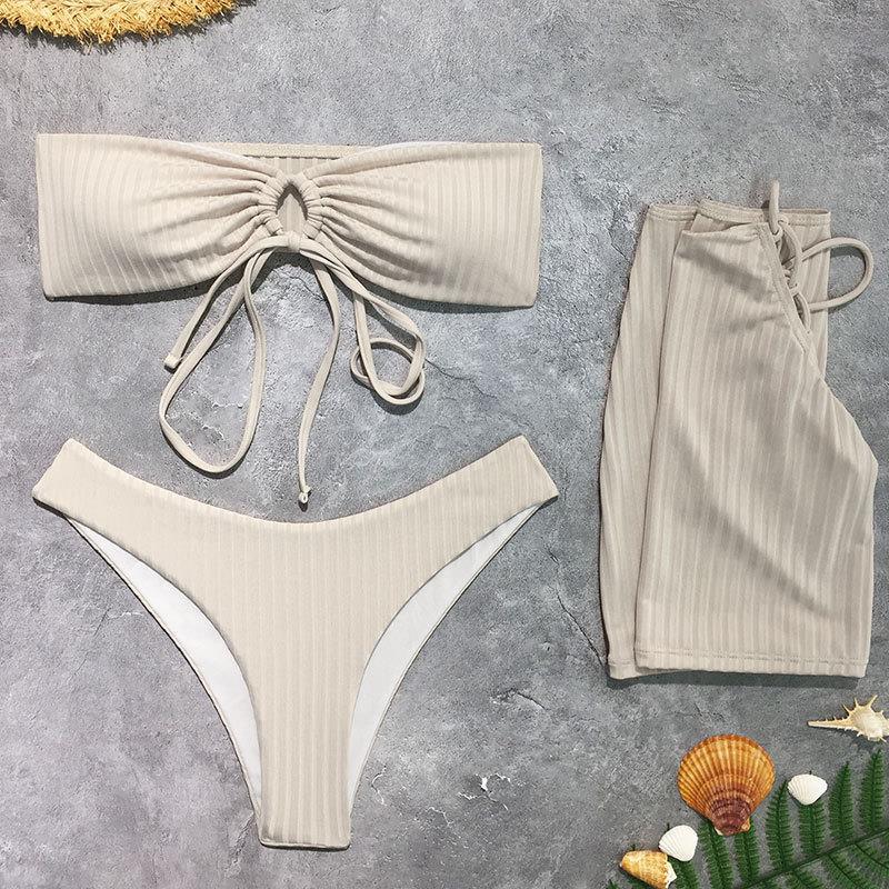 Ladies Bandeau Bikini with Wrap Skirt StylebySassy