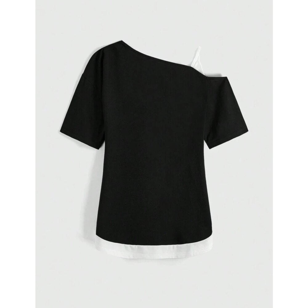 Women’s creative T-shirt with asymmetric design StylebySassy