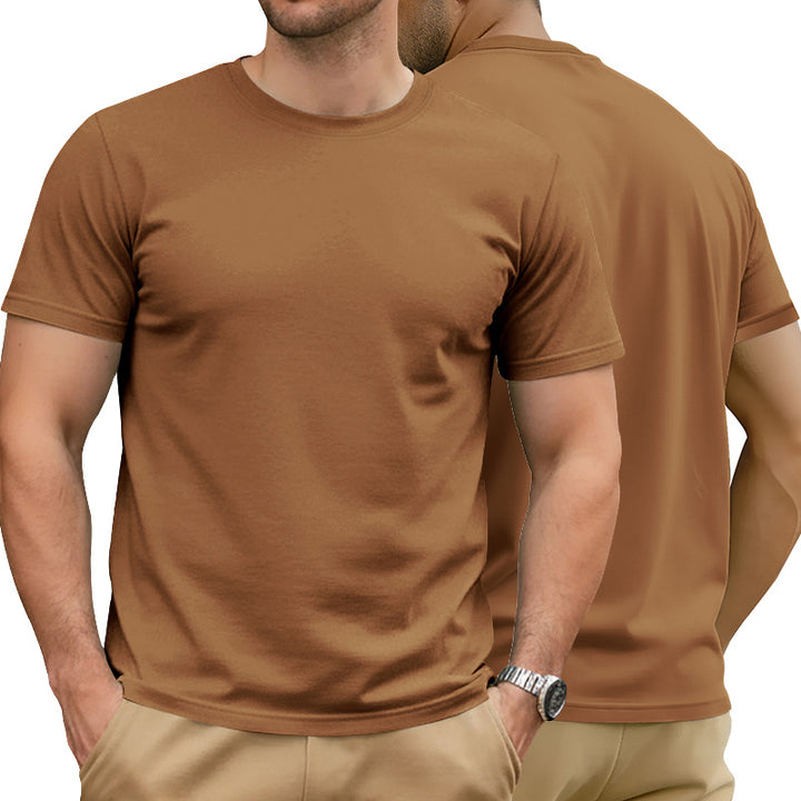 Men's Nan Basic Short Sleeve T-Shirt made of high-quality cotton blend with round neck, flat seams, and regular fit StylebySassy