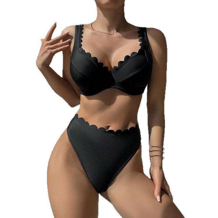 Ladies Bikini set with elegant wave edge StylebySassy