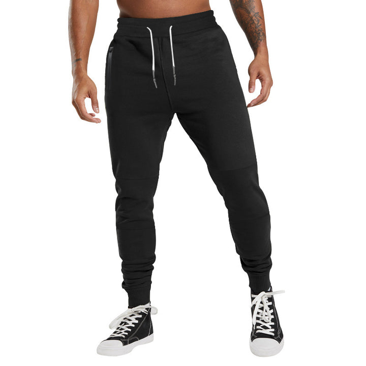 Men nan athletic joggers with tapered leg, zippered pockets, and elastic waistband StylebySassy