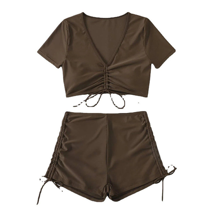 Women's Crop-Top Swimsuit with Playful Wrap Detail StylebySassy