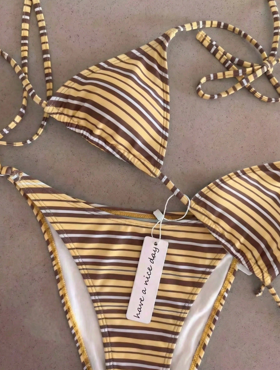 Women's triangle bikini with classic polka dot pattern StylebySassy