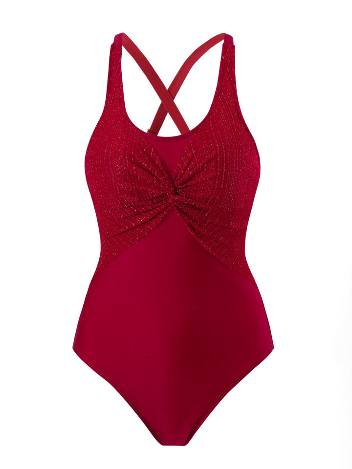 Women's Sporty One-Piece Swimsuit with Stylish Wrap Design StylebySassy