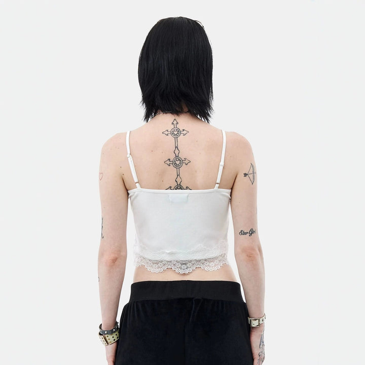 Women Lace Camisole with Floral Print StylebySassy