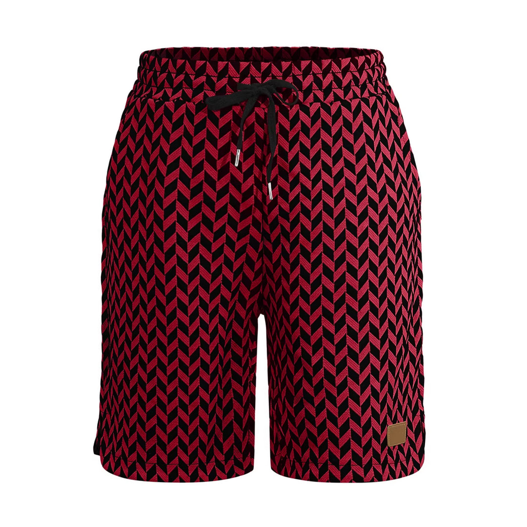 Women's Jacquard Shorts with elastic comfort waistband, drawstring and herringbone pattern StylebySassy
