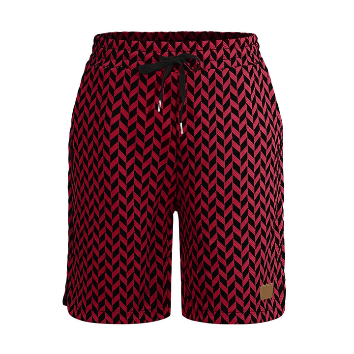 Women's Jacquard Shorts with elastic comfort waistband, drawstring and herringbone pattern StylebySassy