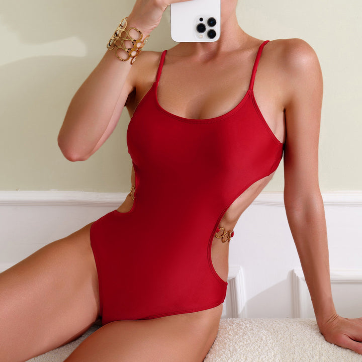 Women's One-Piece Swimsuit with Elegant Cut-Out Design StylebySassy