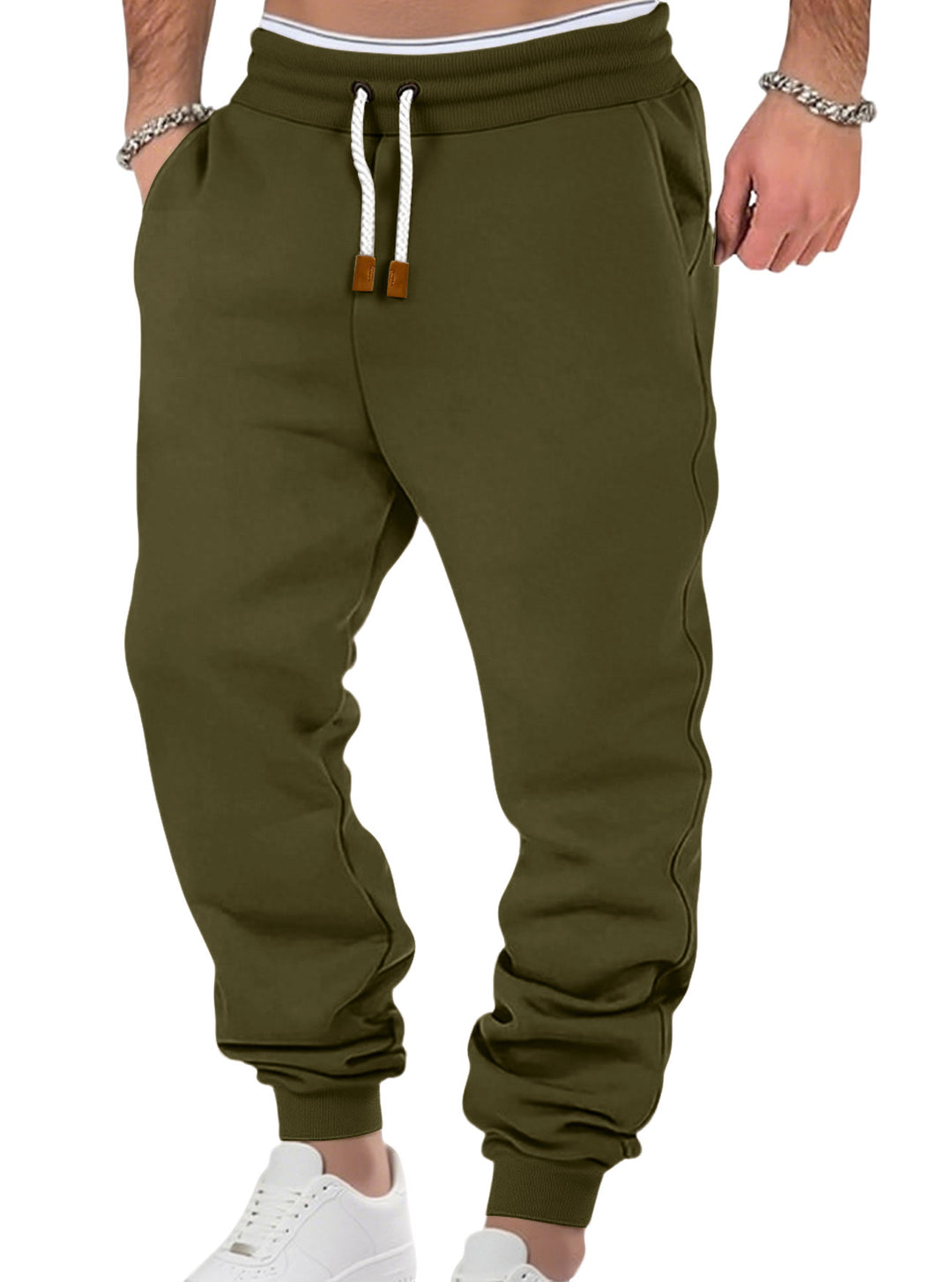 Men's comfortable jogging pants made of high-quality cotton blend with elastic waistband, drawstring, and cuffs StylebySassy