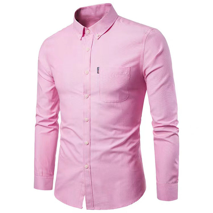 Men's tailored Oxford shirt with button-down collar and chest pocket StylebySassy