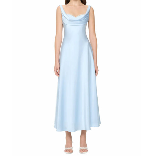 Women's Elegant Maxi Dress with Cowl Neckline StylebySassy