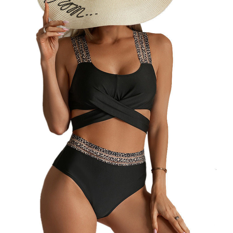 Ladies High-Cut Bikini with Stylish Animal Motif Details StylebySassy