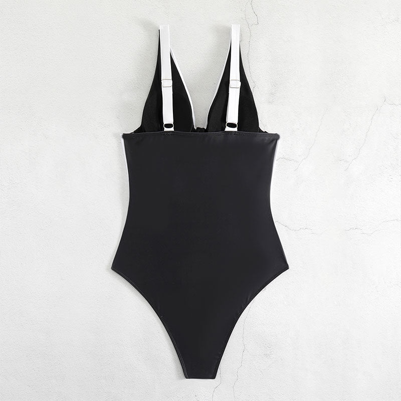 Women's one-piece swimsuit with stylish geometric design StylebySassy