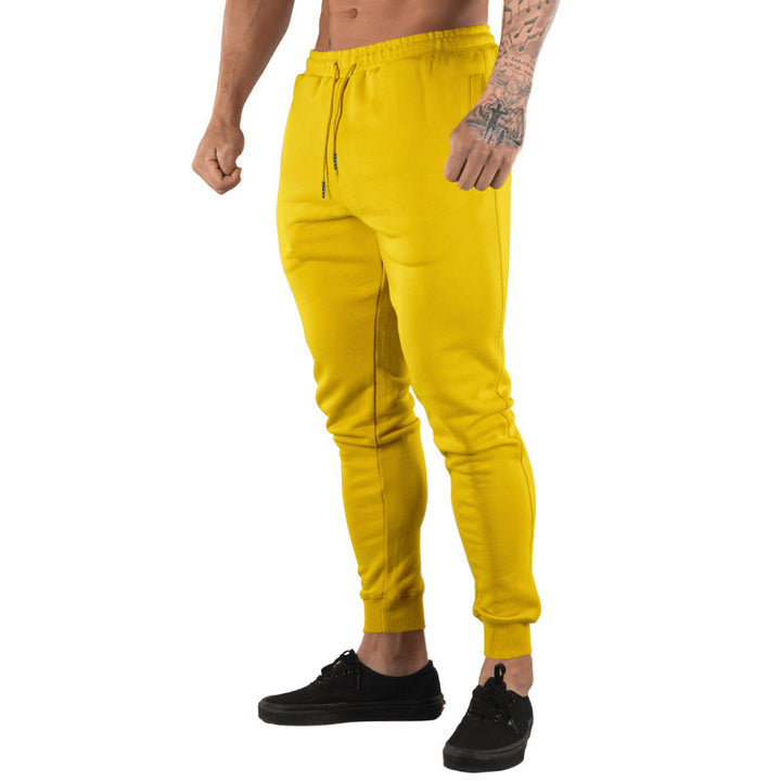 Men's slim fit fleece lounge pants with drawstring, side pockets, and ribbed cuffs StylebySassy