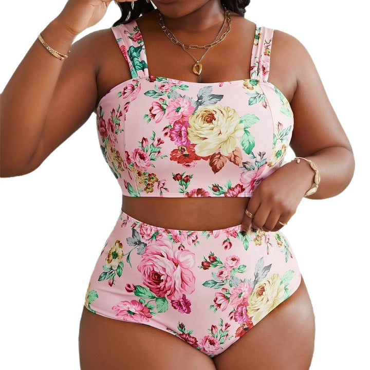 Women's High-Waisted Bikini Set with Floral Design StylebySassy