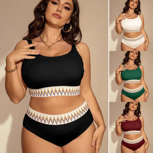 Women’s Sporty Bikini Set with High Waist and Elastic Band StylebySassy