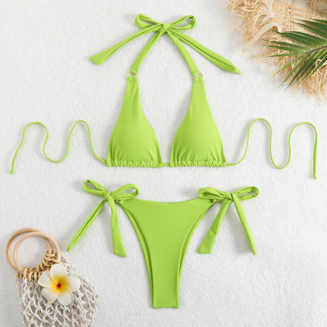 Ladies triangle bikini with adjustable ties StylebySassy