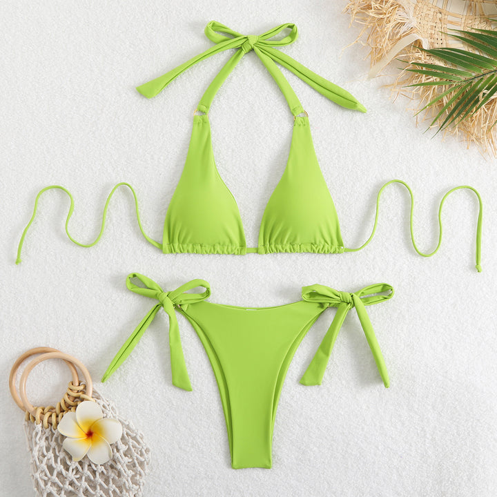 Ladies triangle bikini with adjustable ties StylebySassy