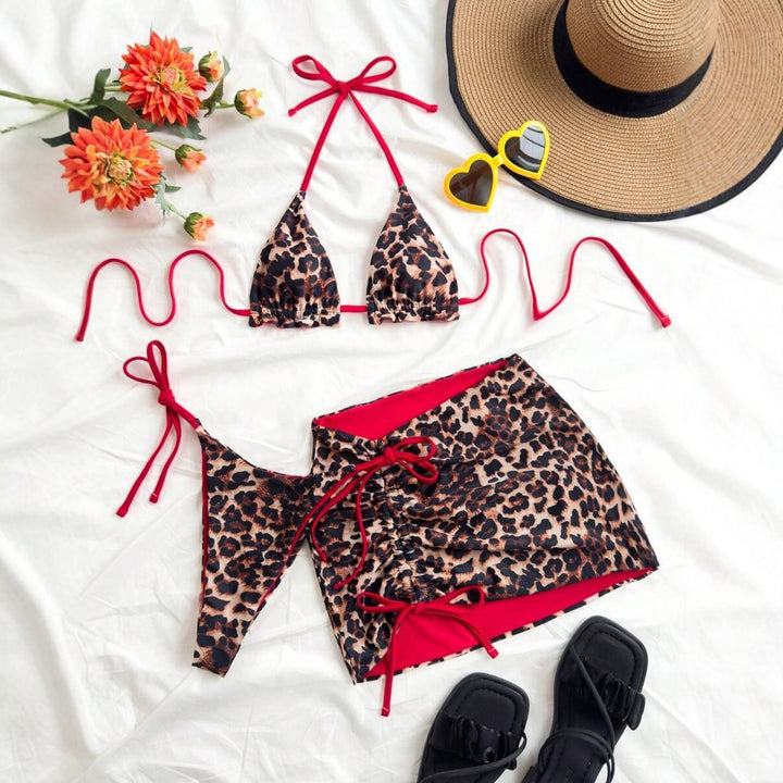 Women's Triangle Bikini with Wrap Skirt StylebySassy