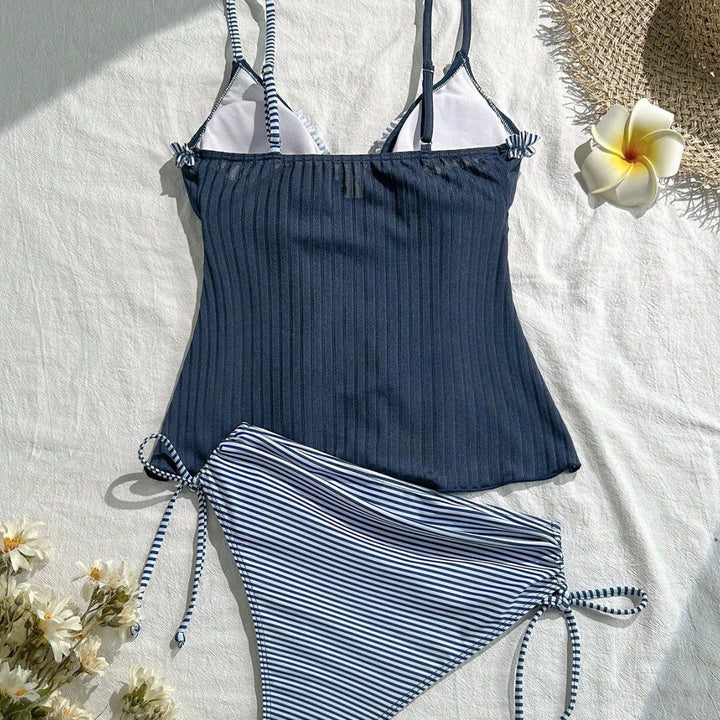 Women's Casual Swimwear Tankini with Ruffle Details StylebySassy