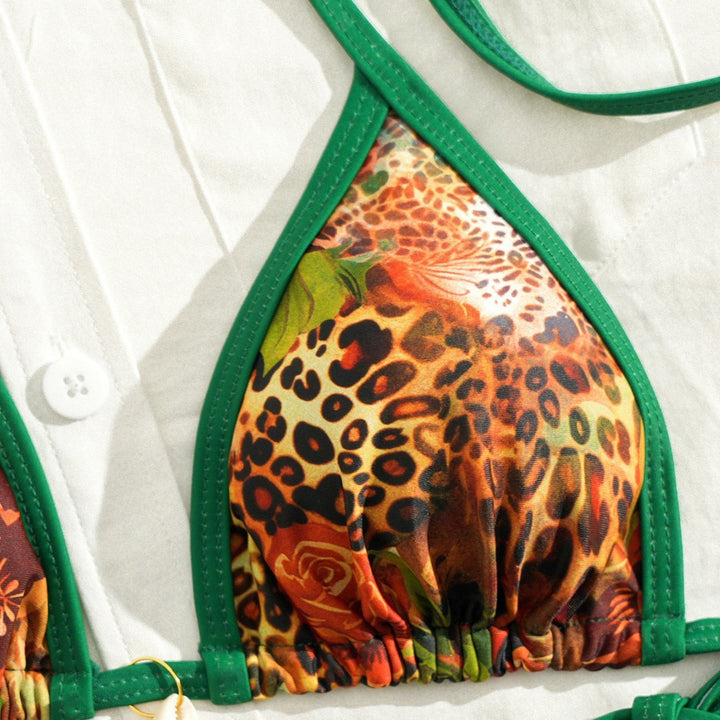 Women's Triangle Bikini with Floral Patterns StylebySassy