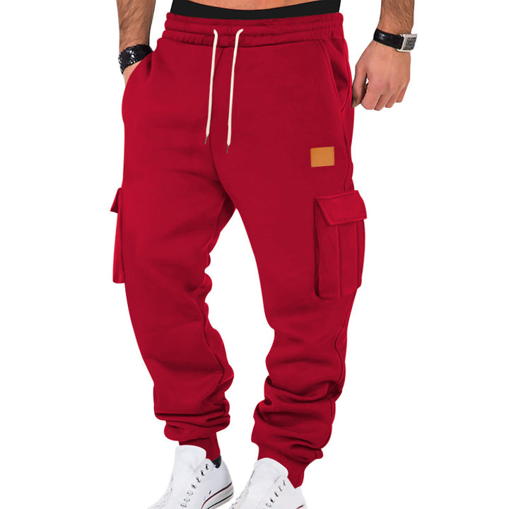 Men's nan urban Cargo Jogger made of soft sweat fabric, elastic waistband, drawstring and appliquéd flap pockets StylebySassy
