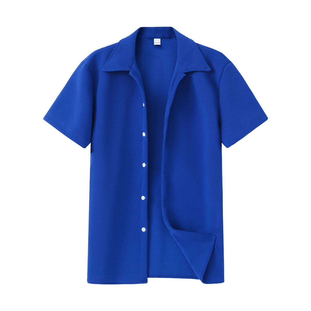 Men's casually cut shirt made of crinkled cotton blend with Kent collar StylebySassy