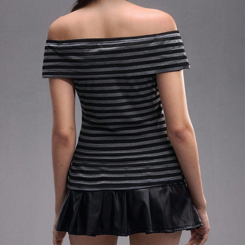 Women Off-Shoulder Top with glamorous rhinestone details StylebySassy