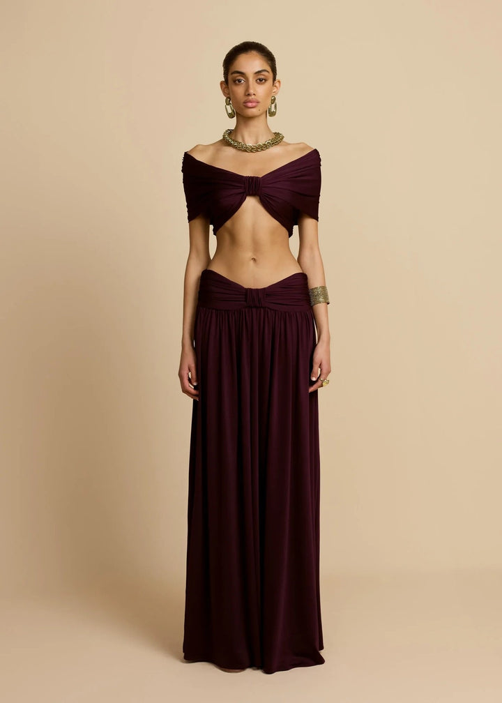 Women Elegant Maxi Dress with Innovative Knotted Design StylebySassy